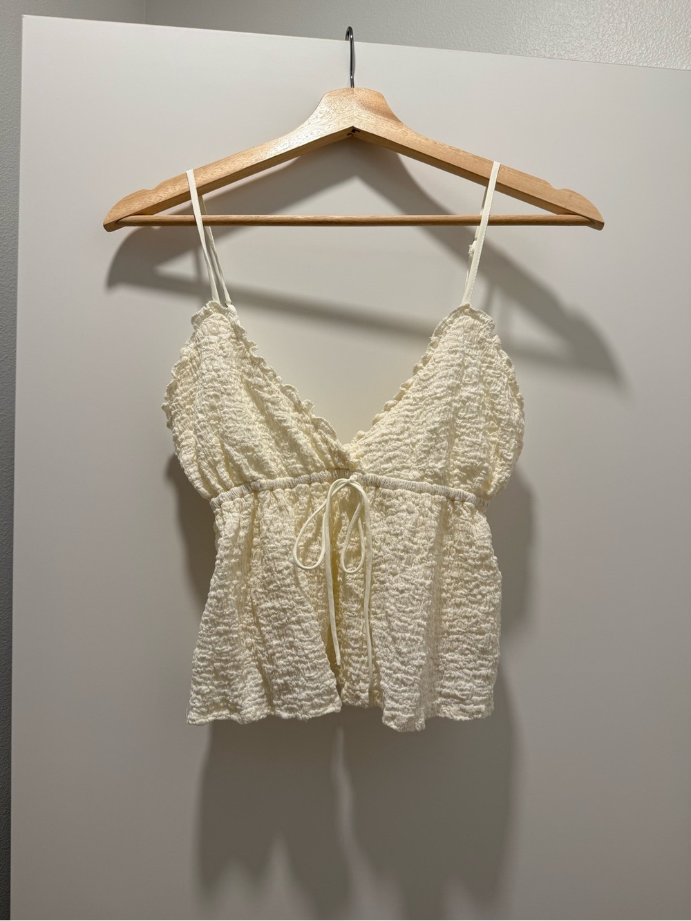 Princess Polly Cream Crop Top
